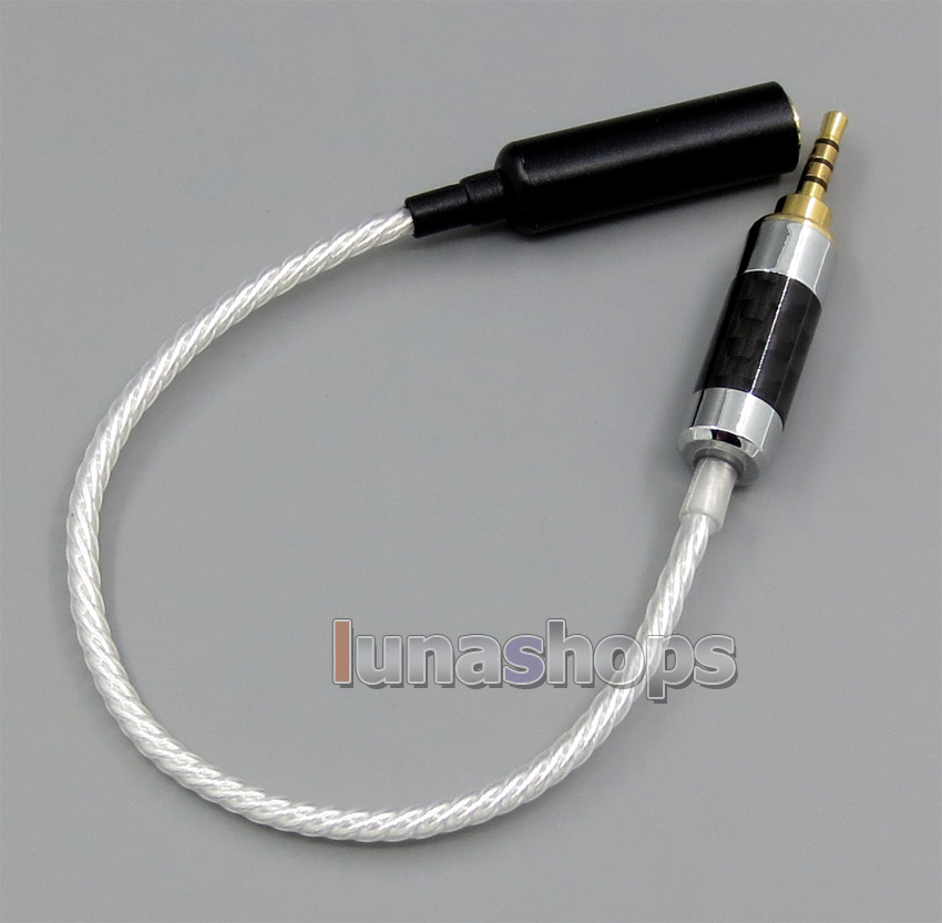 TRRS 2.5mm Balanced To 3pin 3.5mm Female Audio Silver Cable For IRIVER AK240 AK240ss