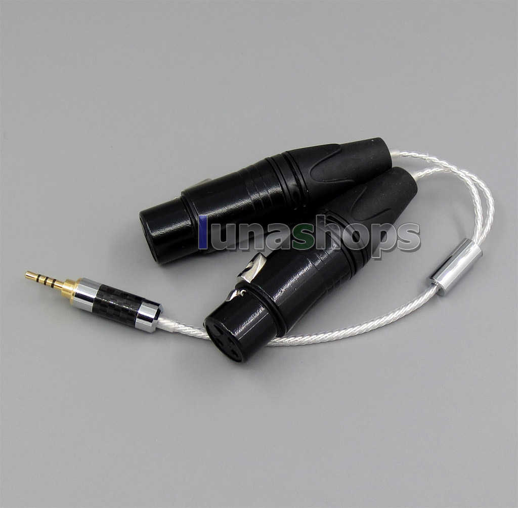 TRRS 2.5mm Balanced To 3pin XLR Female Audio Silver Cable For IRIVER AK240 AK120 AK100 ii AK380