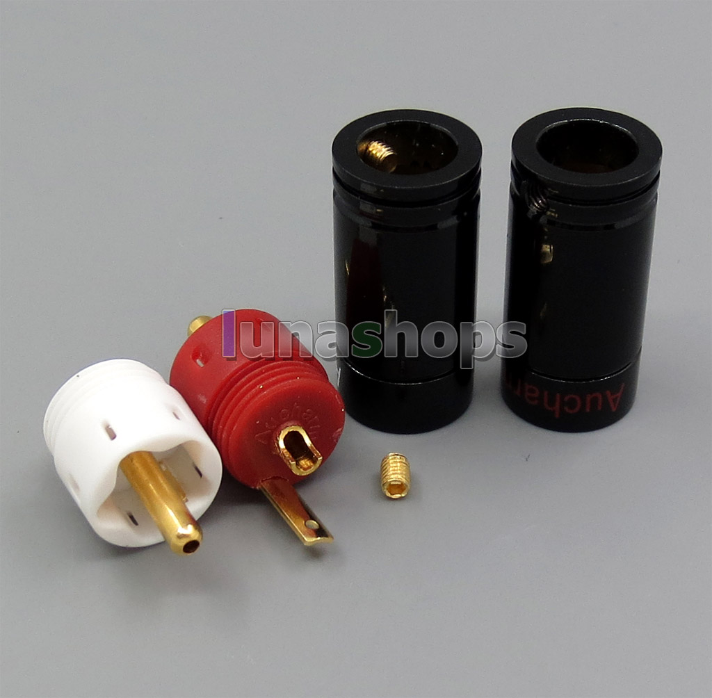 2pcs Plum Blossom Shape RCA Audio Video Plug Jack Adapter For DIY Custom Hifi Cable