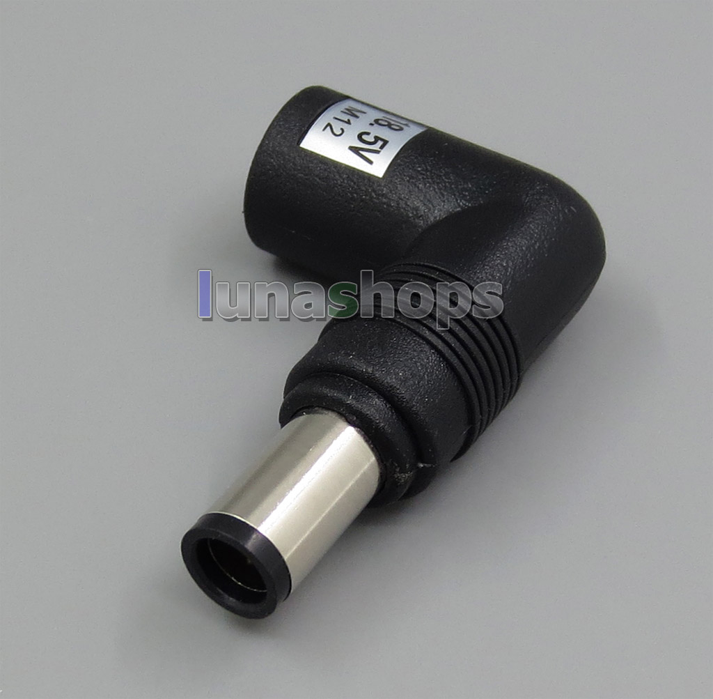 90 Degree L Shape DC Power Plug 7.4*5.0mm Male To 3pins Adapter Converter HP Compaq 18.5v