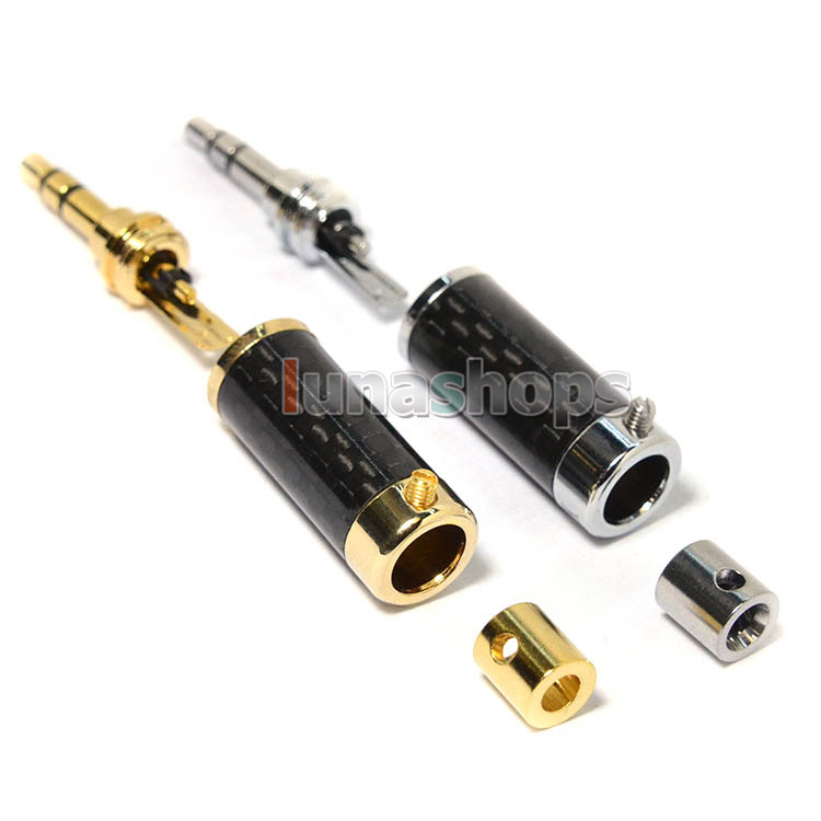 ACROLINK Rhodium/Gold BF-3.5L 3.5mm Male Carbon Straight Adapter for diy