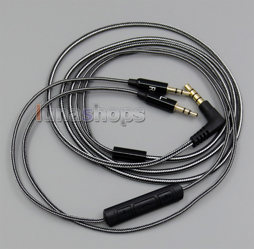 Black And White + Remote Cable For Sol Republic Master Tracks HD V8 V10 V12 X3 Headphone