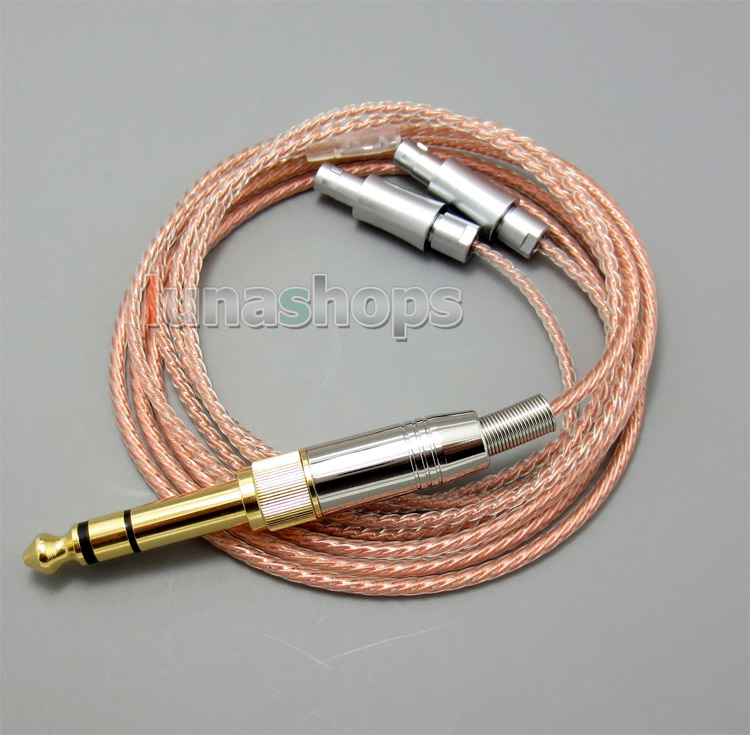 6.5mm 3.5mm Pure 99.777% 8n OCC Cable For Sennheiser HD800 Headphone Earphone
