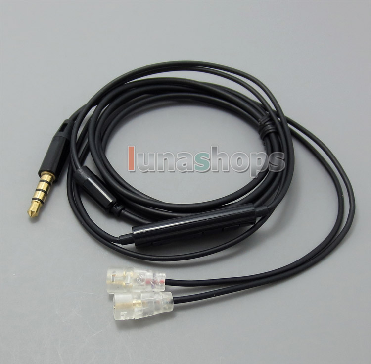 1.2m Handmade Cable + Remote For Sennheiser IE8 IE80 earphone headset Iphone/Samsung