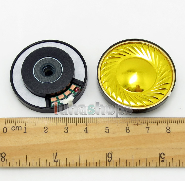 1 Pair 32Ohm Dia 40mm Gold Speaker Unit For DIY Custom Headset Headphone
