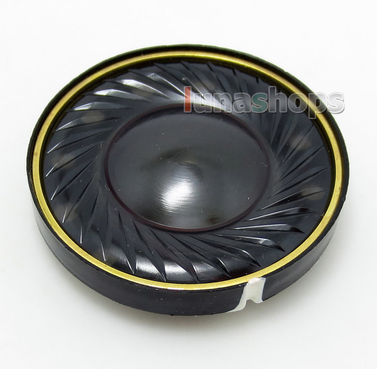 1 Pair 32Ohm Dia 40mm Black Carbon Speaker Unit For DIY V-moda Headset Headphone