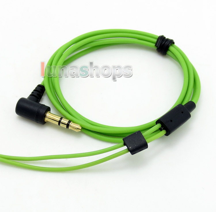 3.5mm L Shape 5n ofc blue Skin Soft Cord Headaphone Cable For Earphone diy or repair