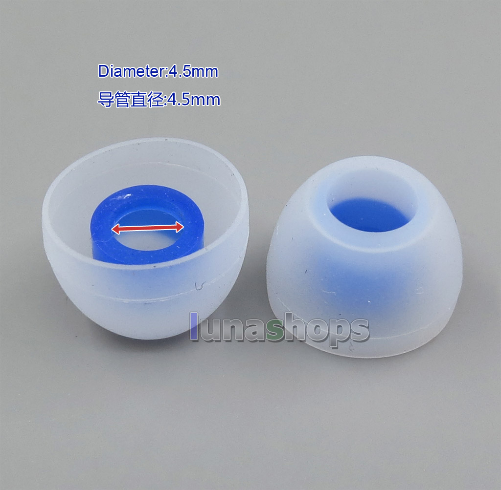 5 Pair Bulk Earphone Double Color Tips With Plastic Tube For Sony JVC Sennheiser etc.