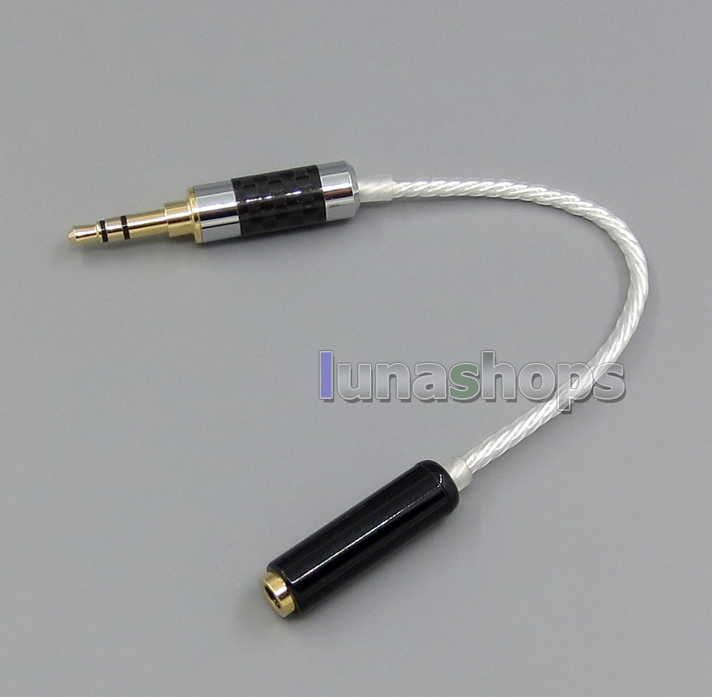4pin 3.5mm Female Silver Plated TRRS Re-Zero Balanced To 3pin Male Cable For Hifiman HM901 HM802 Headphone Amplifier