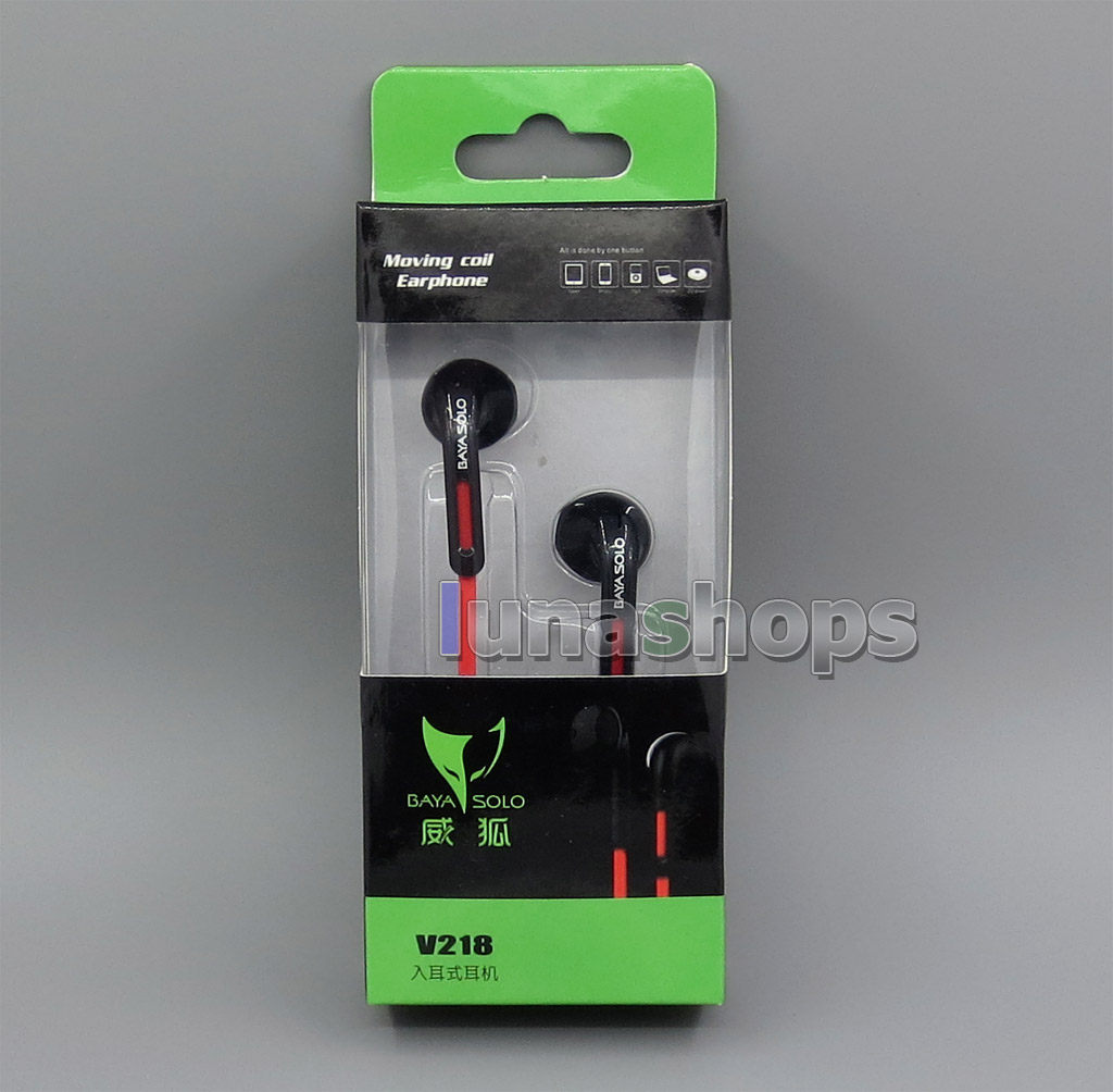 Bayasolo V218 In-ear Stereo Earphone Headset For MP3 MP4 DSP Iphone Android etc.