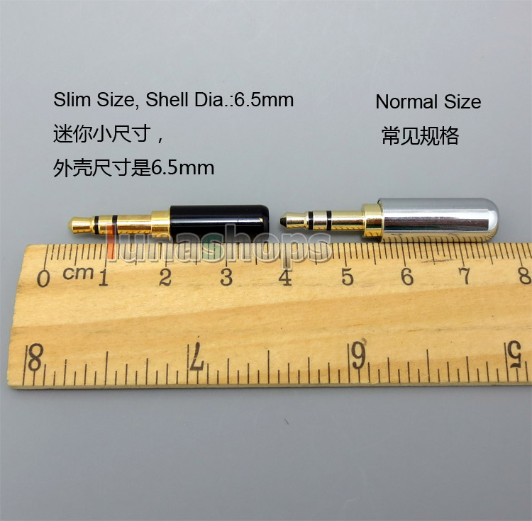 Slim Size Dia. 6.5mm Shell 3.5mm Audio DIY Repair Adapter For Earphone Headphone Cable