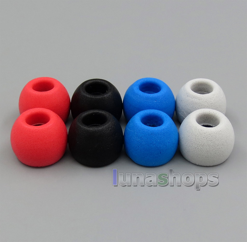 1pair Earphone Foam Tips With 4.9mm Plastic Tube For Shure KOSS Sony Sennheiser etc