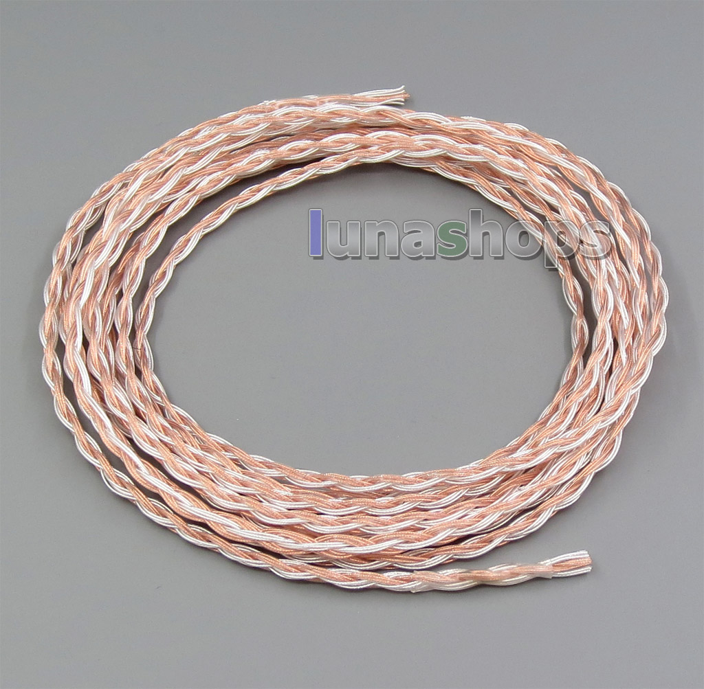 100cm 16wires 7*0.1 Silver Plated OCC Mixed Headphone Earphone DIY Custom Cable