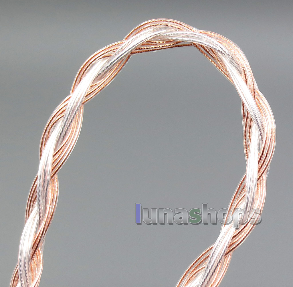100cm 16wires 7*0.1 Silver Plated OCC Mixed Headphone Earphone DIY Custom Cable