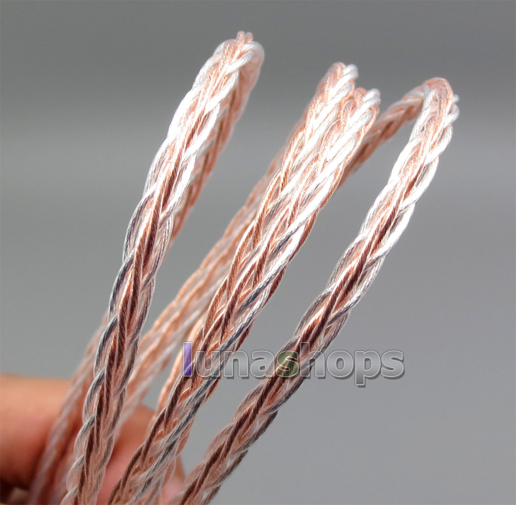 Semi-finished 800 Wires Extreme Soft Silver + OCC Alloy Signal Teflon AFT Earphone Headphone Cable 8*100*0.05