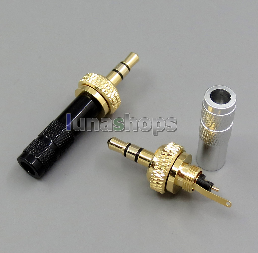 3.5mm 3 poles Male stereo DIY Solder Adapter Plugs Pins For Sony MDR-Z7 Headphone