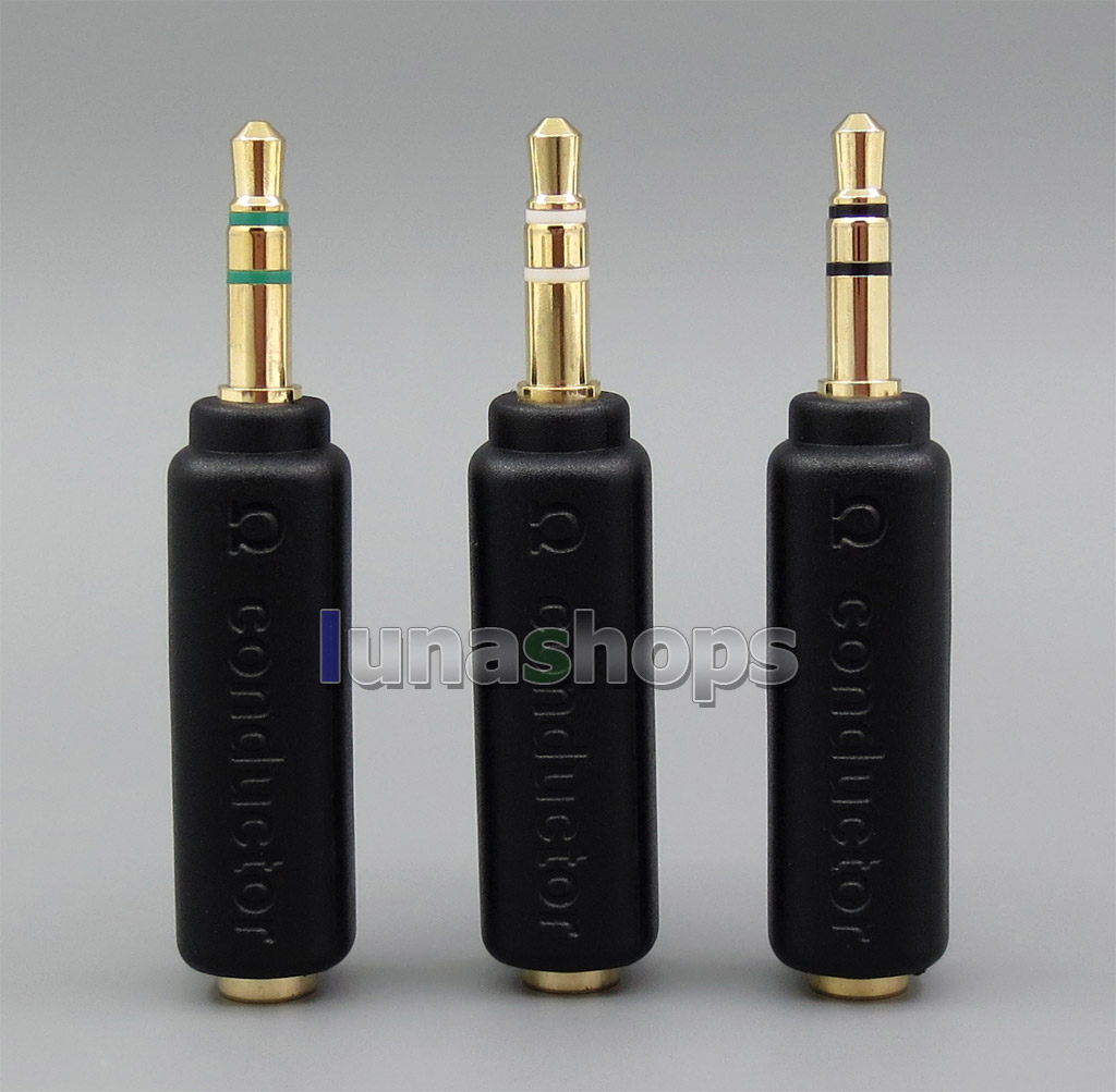 75Ohm 150Ohm 200Ohm Impedance Resistance 3.5mm Male To Female Adapter Conductor For Headphone Earphone Cable