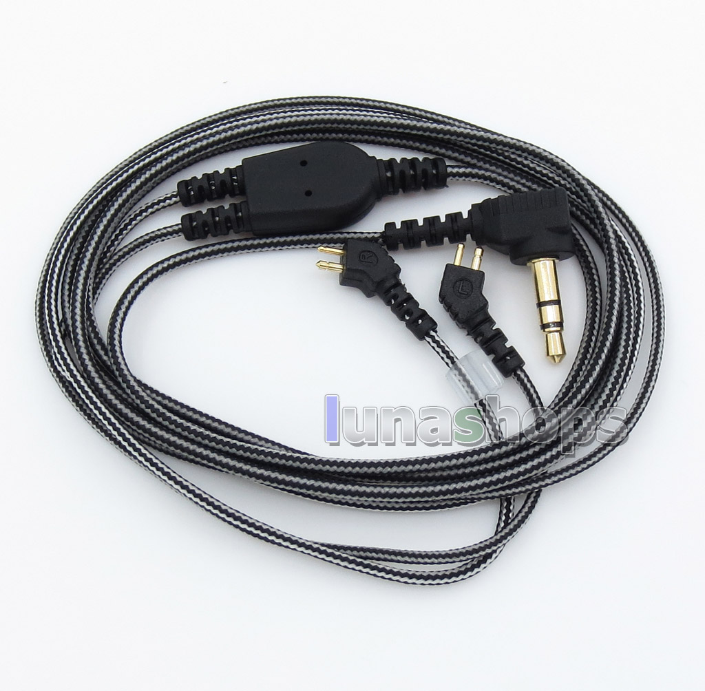 Black And White Earphone Audio Cable For  Etymotic ER4B ER4PT ER4S ER6I ER4 ER4SR ER4XR