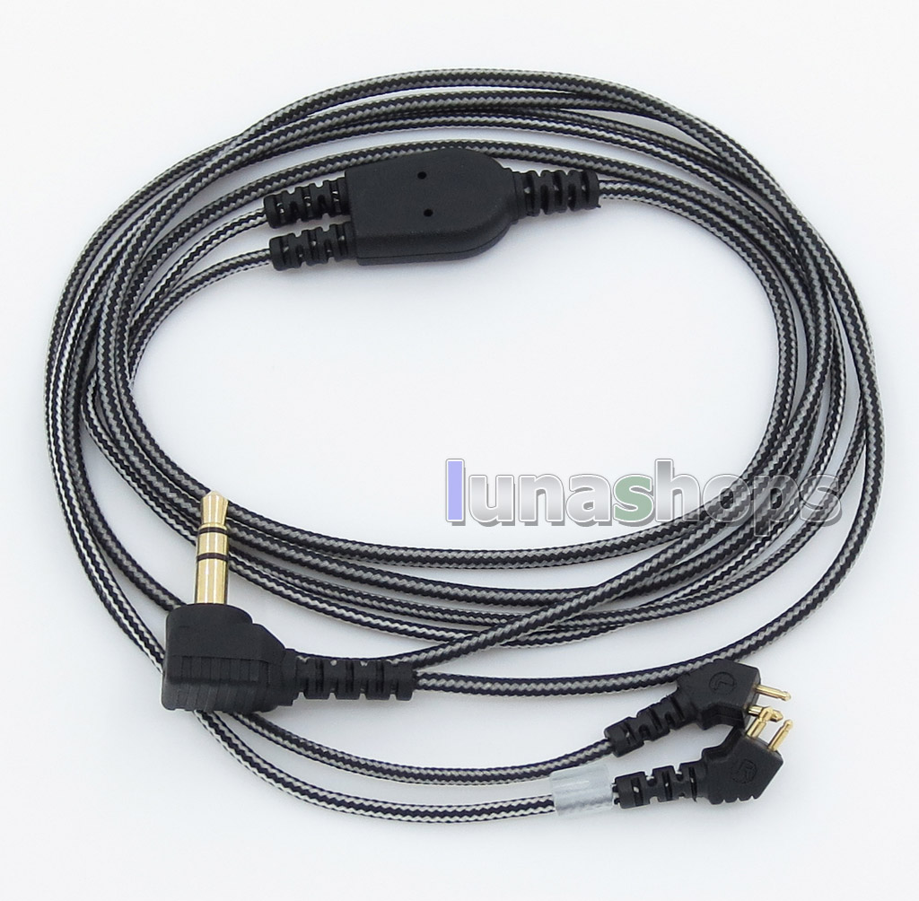 Black And White Earphone Audio Cable For  Etymotic ER4B ER4PT ER4S ER6I ER4 ER4SR ER4XR