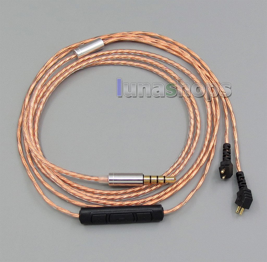 With Mic Remote Shielding Earphone Cable For Etymotic ER4B ER4PT ER4S ER6I ER4
