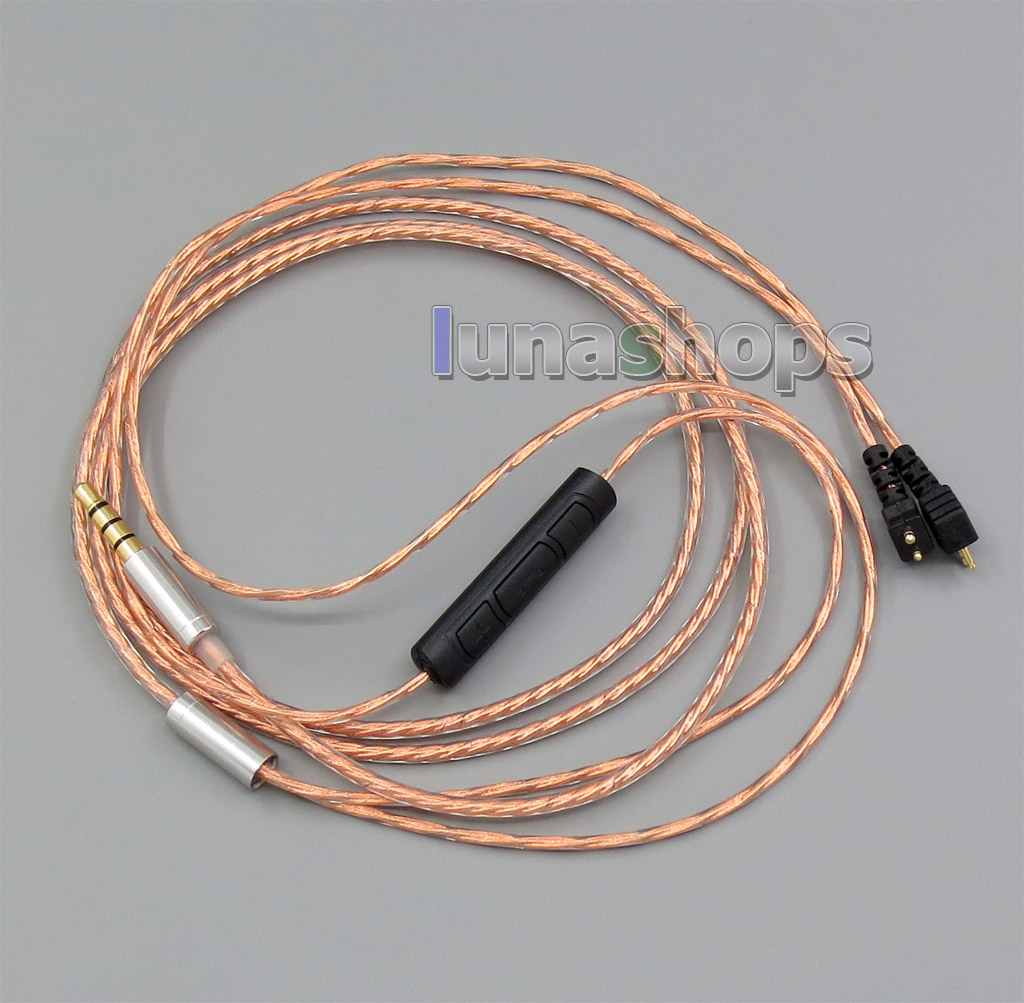 With Mic Remote Shielding Earphone Cable For Etymotic ER4B ER4PT ER4S ER6I ER4