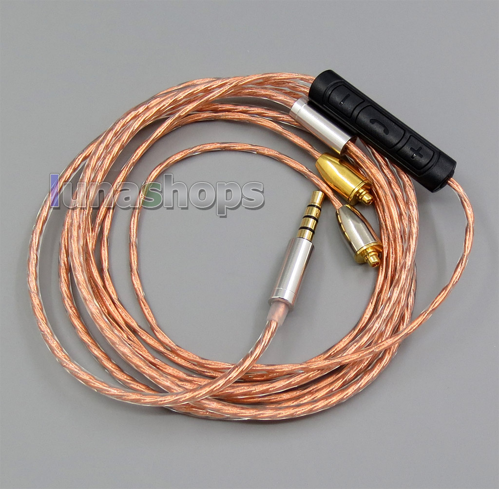 With Mic Remote Shielding Earphone Cable For Shure se215 se315 se425 se535 Se846