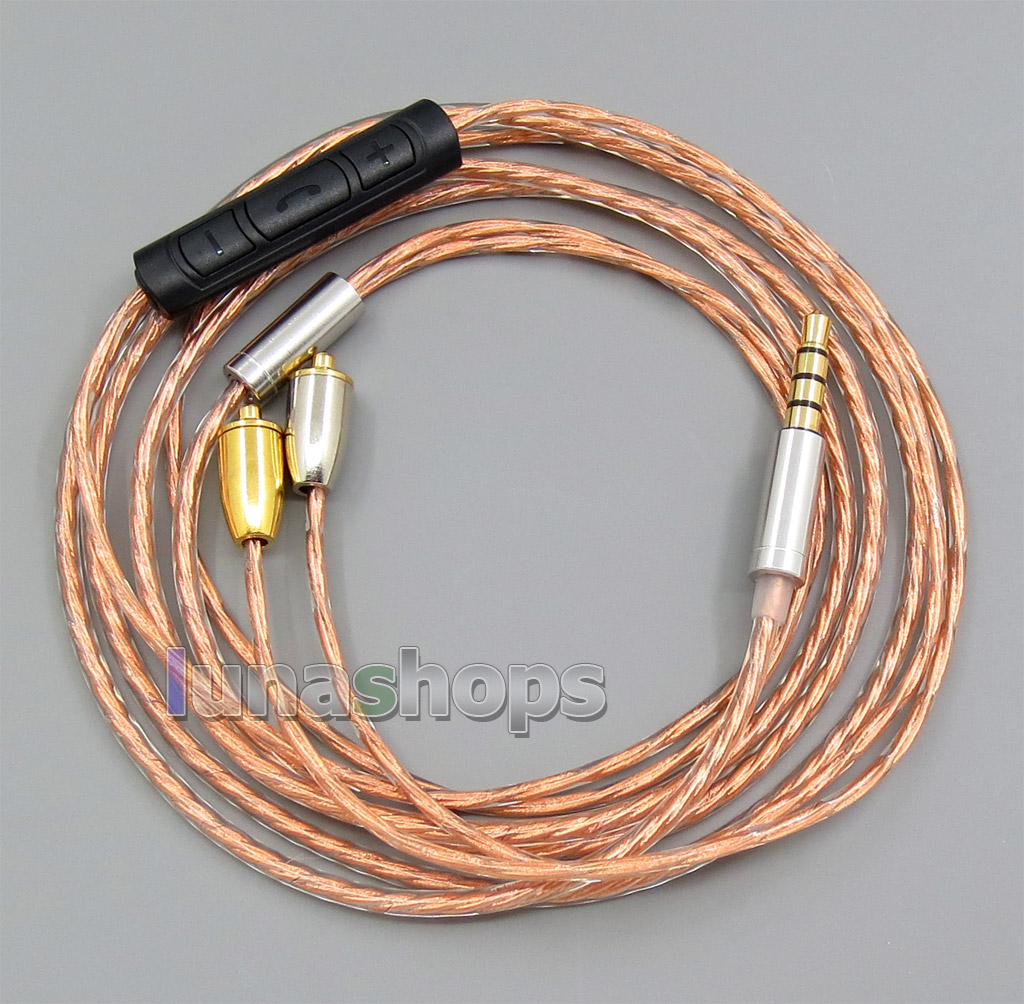 With Mic Remote Shielding Earphone Cable For Shure se215 se315 se425 se535 Se846