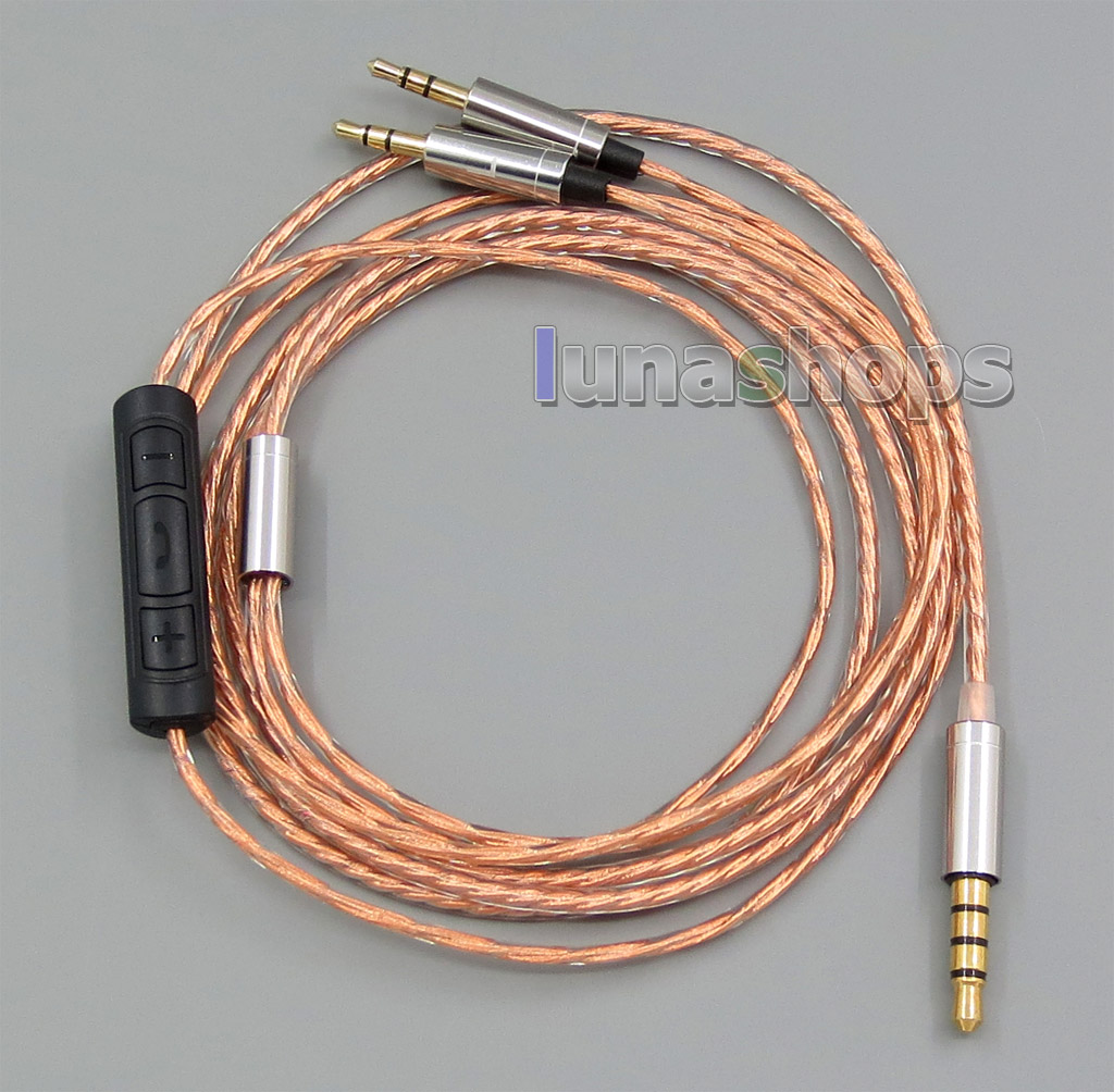 With Mic Remote Shielding Earphone Cable For Sol Republic Master Tracks HD V8 V10 V12 X3 Headphone