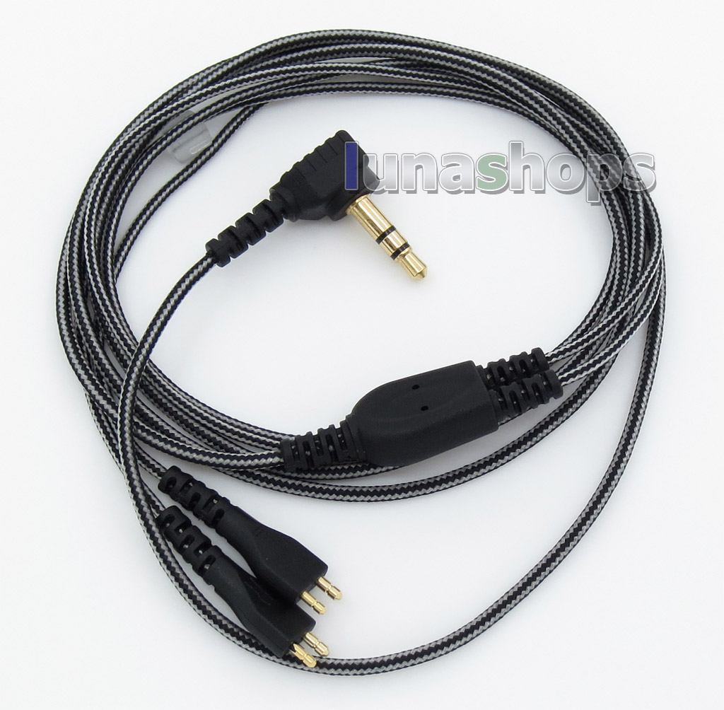 Black And White Earphone Audio Cable For Sennheiser HD25 HD 25-1 HD25-1 II HD25-13 HD25-C