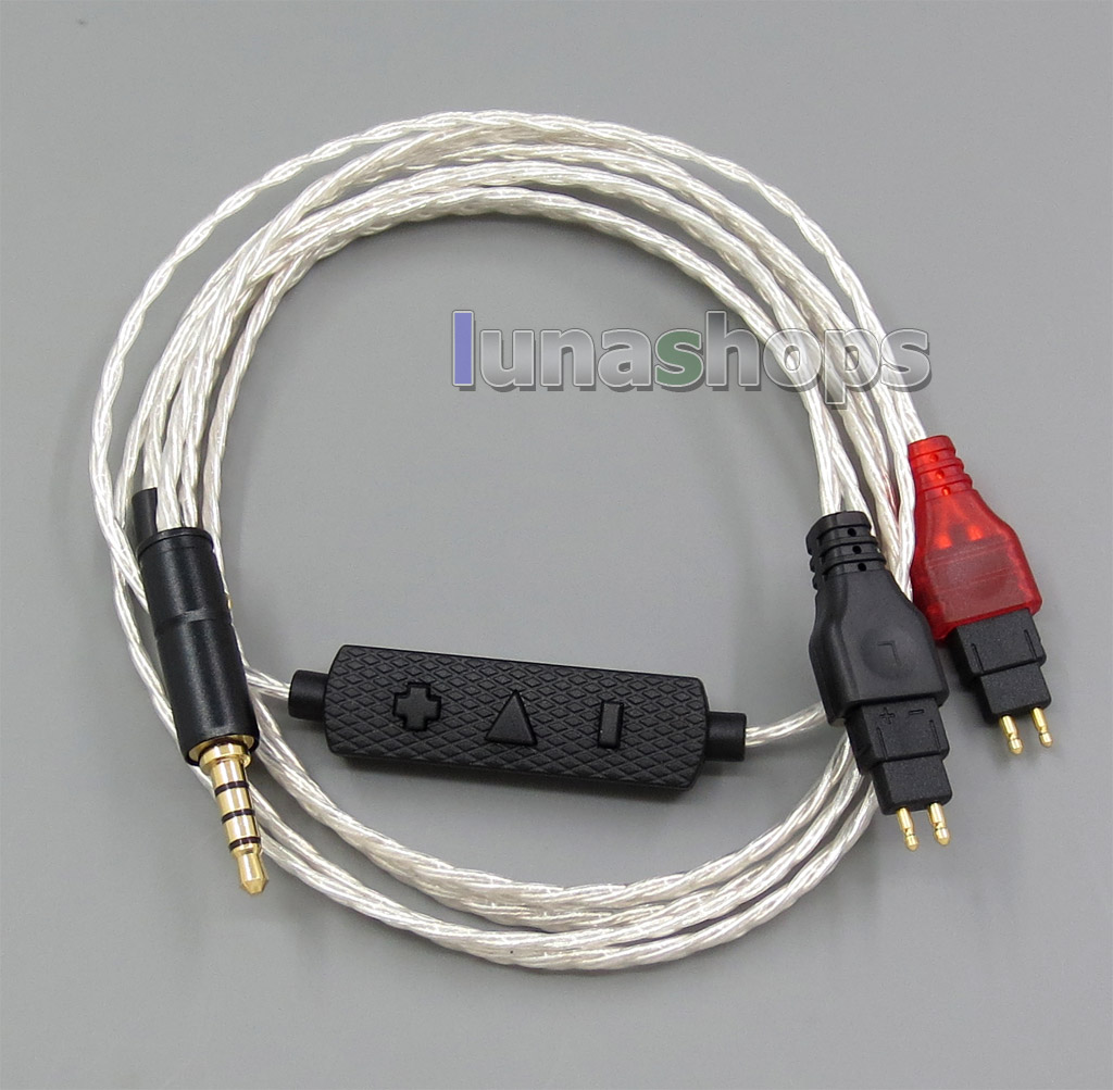 5N OCC + Silver Plated Copper Mic Remote Cable For Sennheiser HD25-1 SP HD650 HD600 HD580 HD525 HD565 Headphone