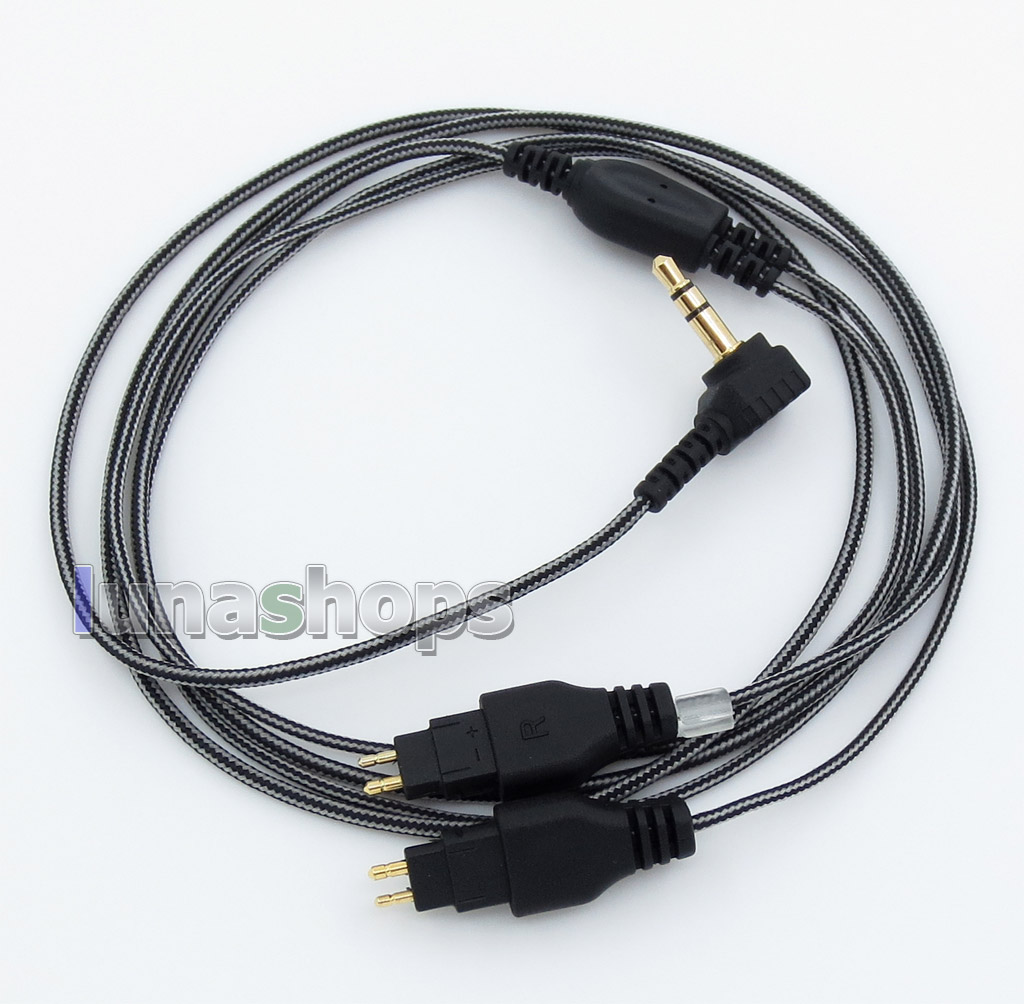 Black And White Earphone Audio Cable For  Sennheiser HD25-1 SP HD650 HD600 HD580 HD525 HD565