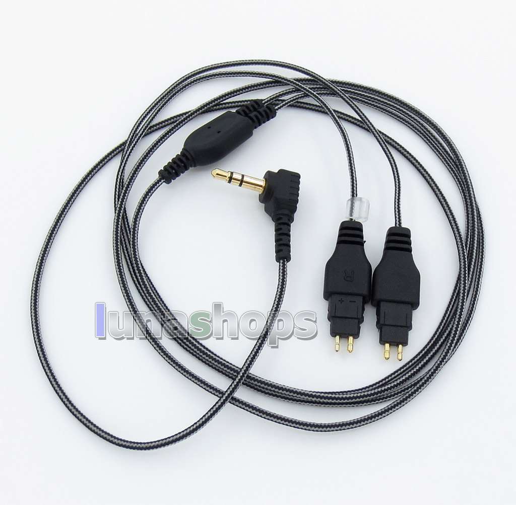 Black And White Earphone Audio Cable For  Sennheiser HD25-1 SP HD650 HD600 HD580 HD525 HD565