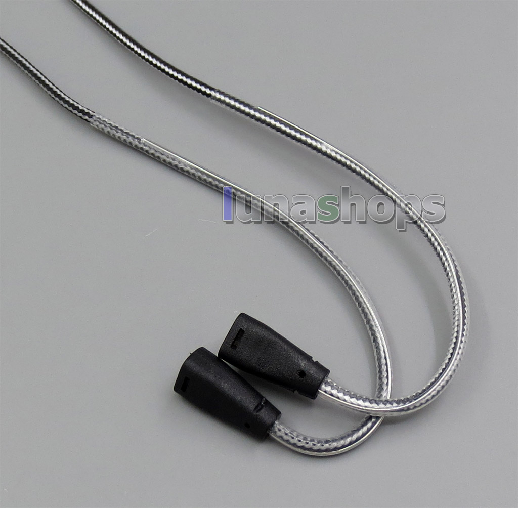 Black And White With Earphone Hook Audio Cable For Sennheiser IE8 IE8i 