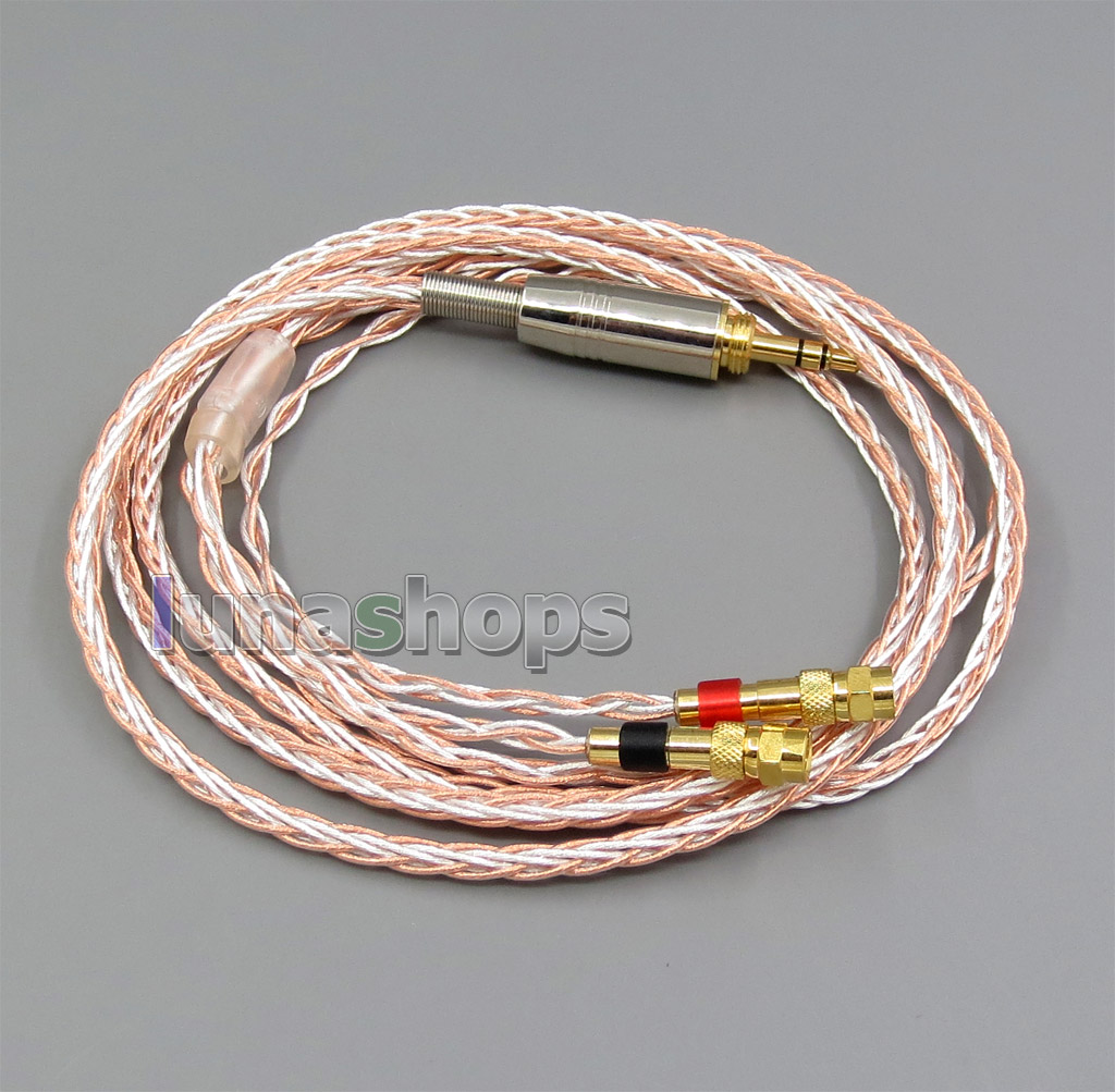 800 Wires Soft Silver + OCC Alloy Teflon AFT Earphone Cable For HiFiMan HE400 HE5 HE6 HE300 HE560 HE4 HE500 HE600