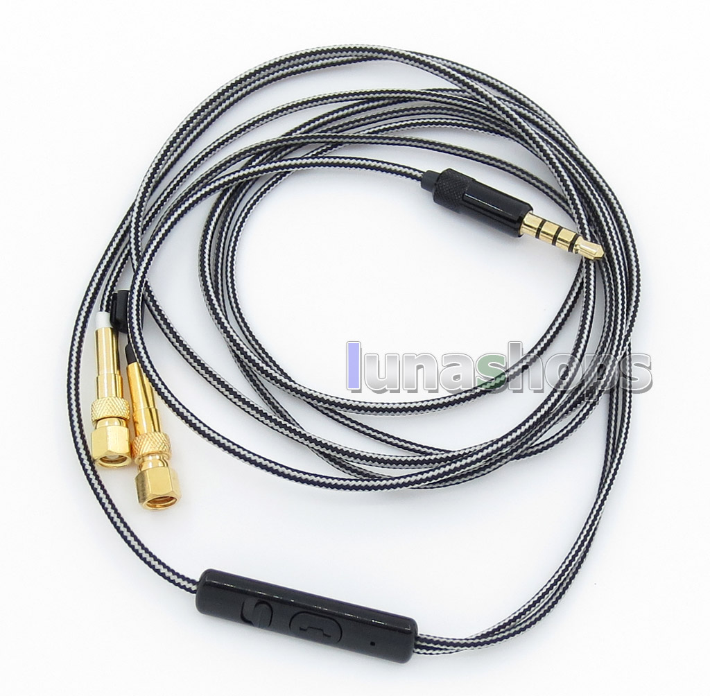 Replacement cable with Remote Mic connect iphone Android to HiFiMan he6 he500 Headphone