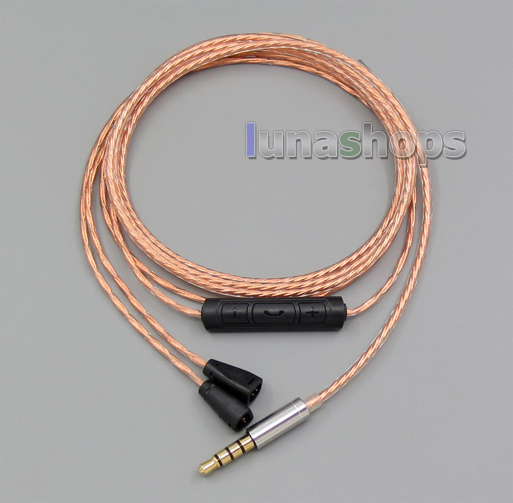 With Mic Remote Copper Shielding Earphone Cable For Sennheiser IE8 IE8i