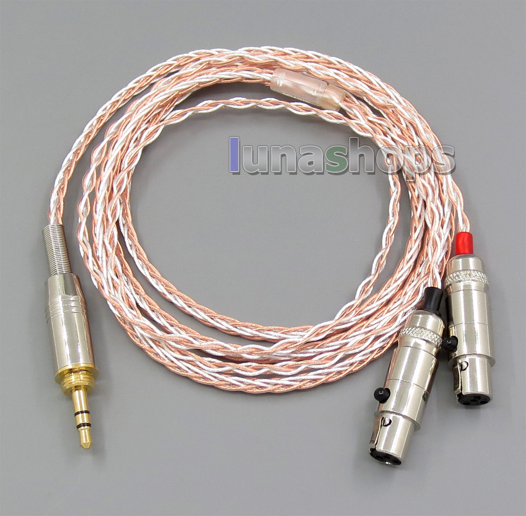 800 Wires Soft Silver + OCC Alloy Teflon AFT Earphone Headphone Cable For Audeze LCD-3 LCD3 LCD-2 LCD2