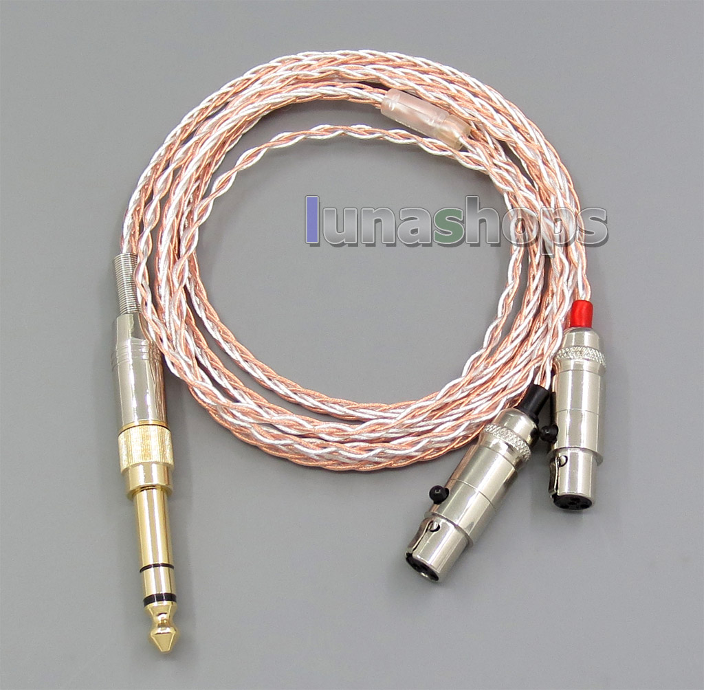 800 Wires Soft Silver + OCC Alloy Teflon AFT Earphone Headphone Cable For Audeze LCD-3 LCD3 LCD-2 LCD2