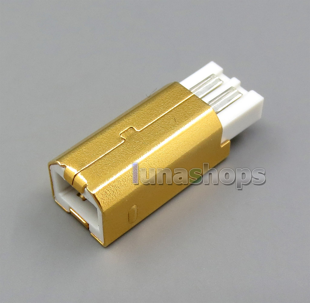 1pcs MPS HD－019 USB-2.0B Soldering Adapter Plug 24k Gold Plated Hifi For Diy
