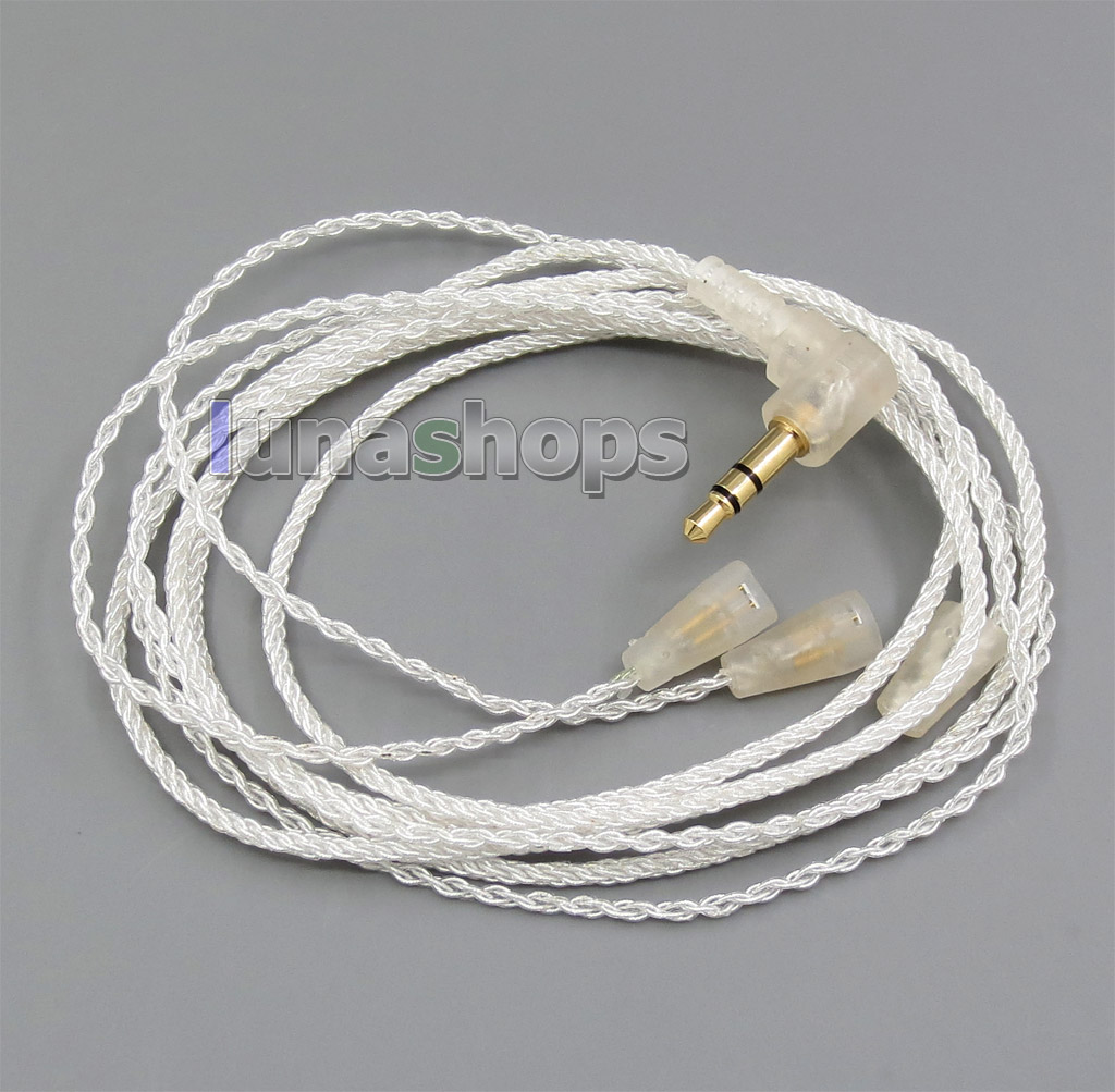 JYL Silver Plated + OCC Series With Earphone Hook Cable For Sennheiser IE8 IE8i