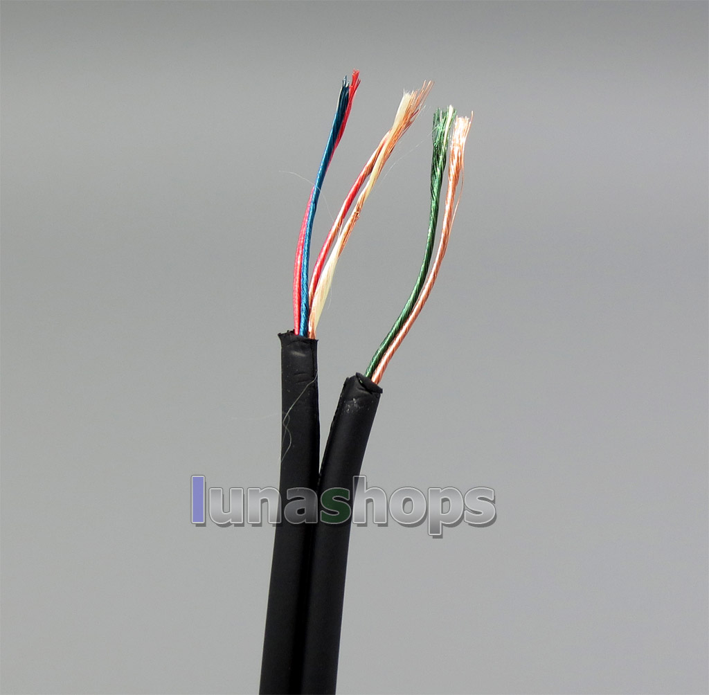 120cm Diameter 2mm*2 30*0.04mm 4N OCC Copper Stereo Earphone DIY Bulk Cable + TPE Insulating Layer  