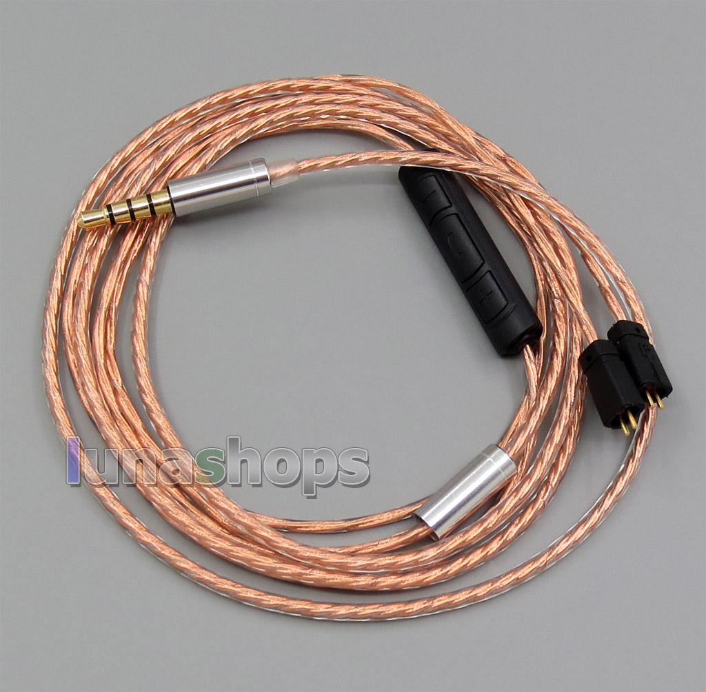 With Mic Remote Shielding Earphone Cable For Ultimate Ears UE TF10 SF3 SF5 5EB 5pro TripleFi 15vm TF15