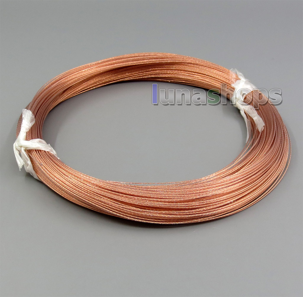 100m Acrolink Copper+Pure Alloy (4% silver+96% copper)Signal Earphone Cable 7*0.1 30AWG Dia:0.6mm  