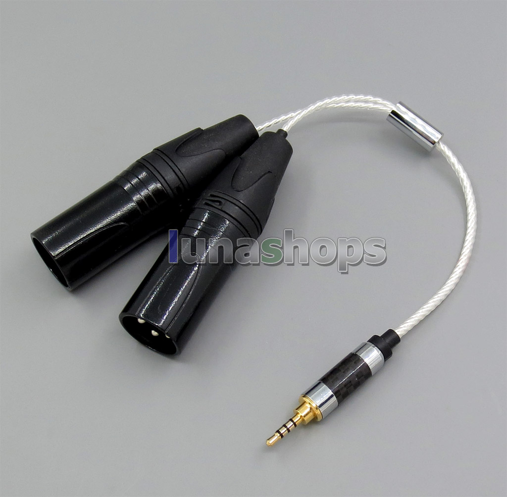 TRRS 2.5mm Balanced To 3pin XLR Male Audio Silver Cable For IRIVER AK240 AK120 AK100 ii AK380