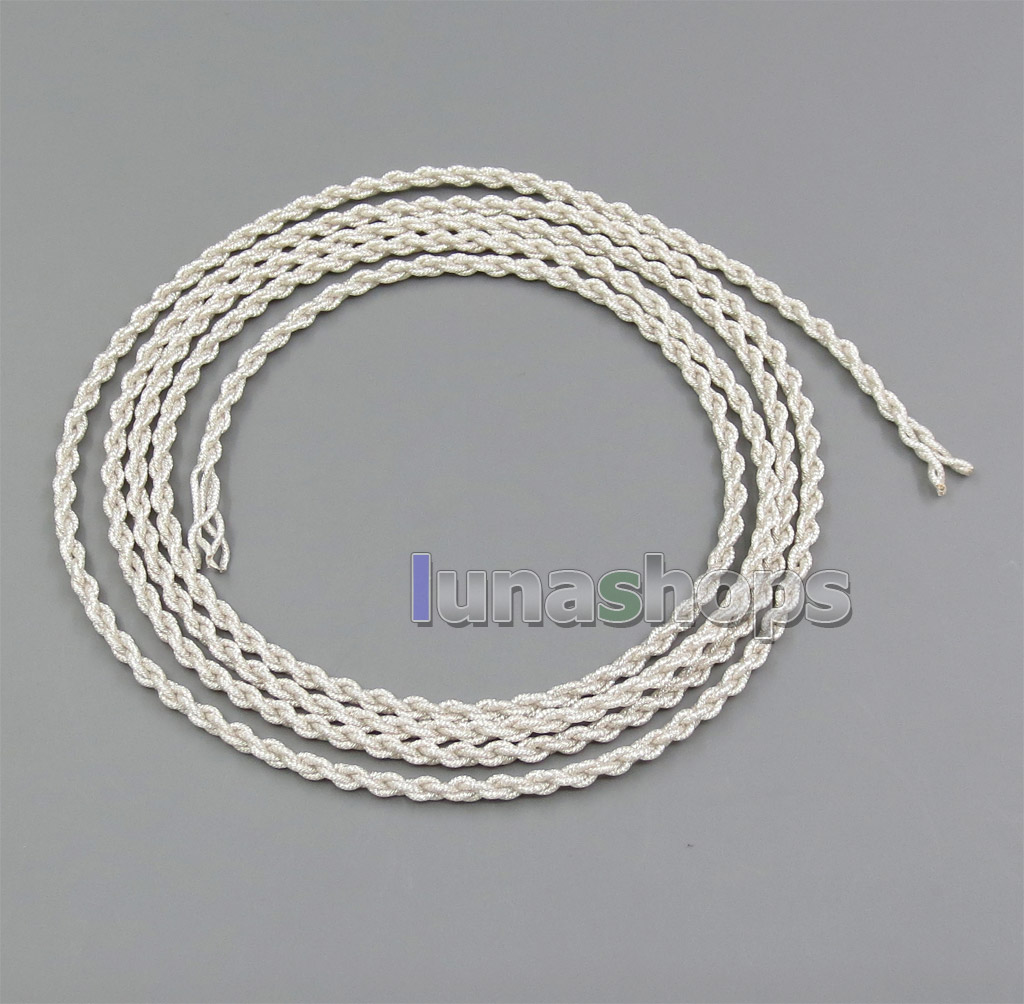 Semi-Finished Silver Foil PU Skin Cable For Custom Repair Earphone Headphone Wires