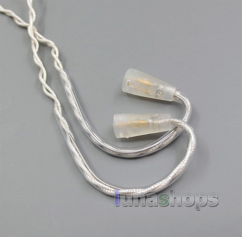 Silver Foil PU Skin Earphone Headphone Cable For Sennheiser IE8 IE8I