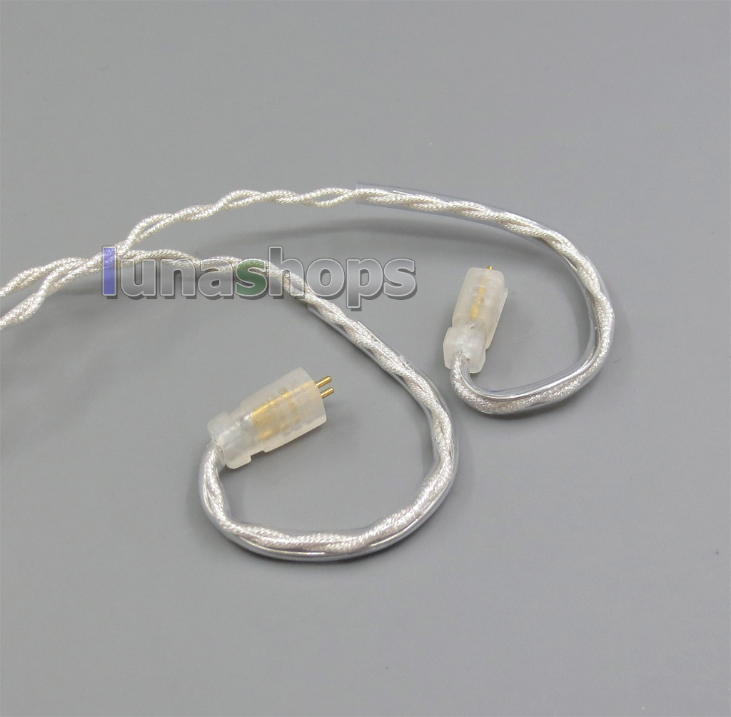 With Earphone Hook Silver Foil PU Skin Cable For Ultimate Ears UE TF10 SF3 SF5 5EB 5pro TripleFi 15vm