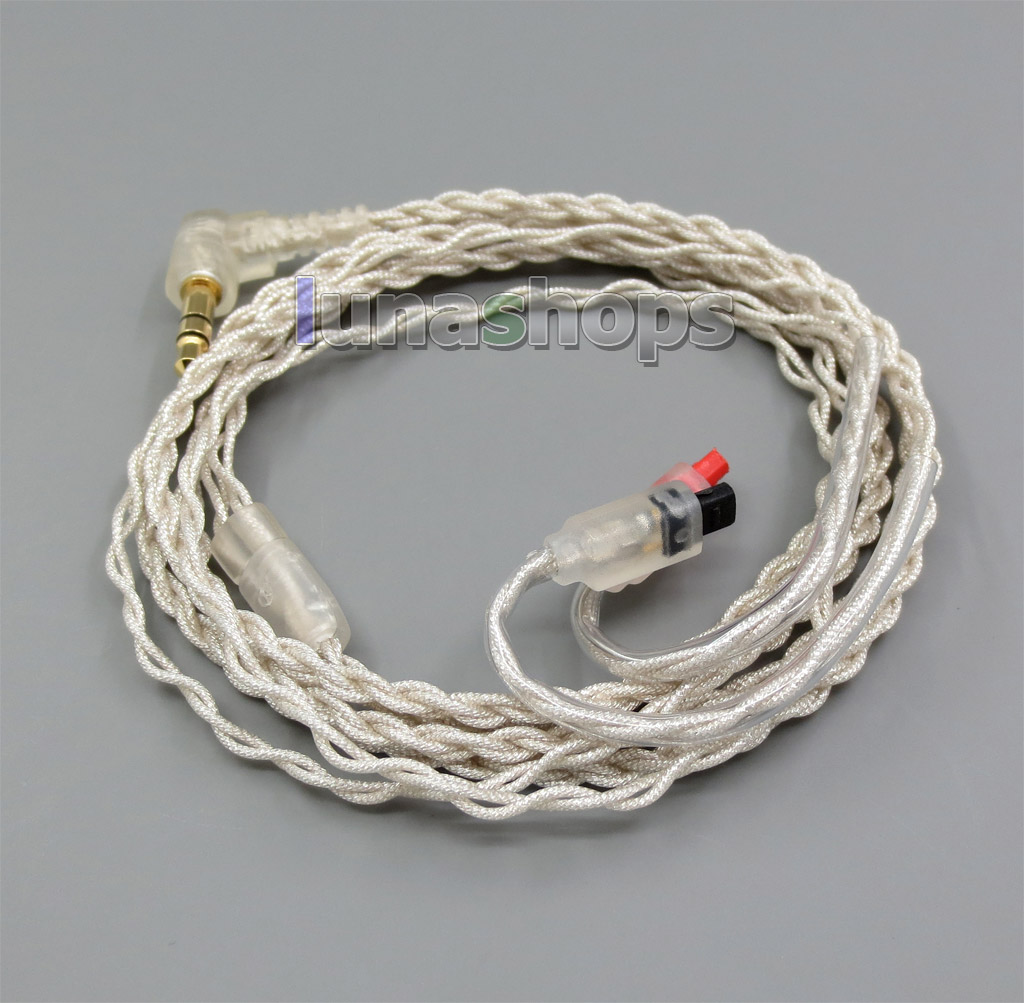 With Earphone Hook Silver Foil PU Skin Cable For audio-technica ATH-IM50 ATH-IM70 ATH-IM01 ATH-IM02 ATH-IM03 ATH-IM04
