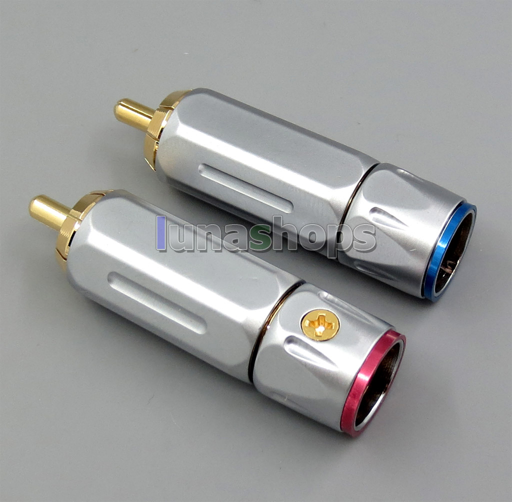 Without Logo Version - RCA LT-004 Male Plug Gold solder Adapter For DIY OEM LITON Style