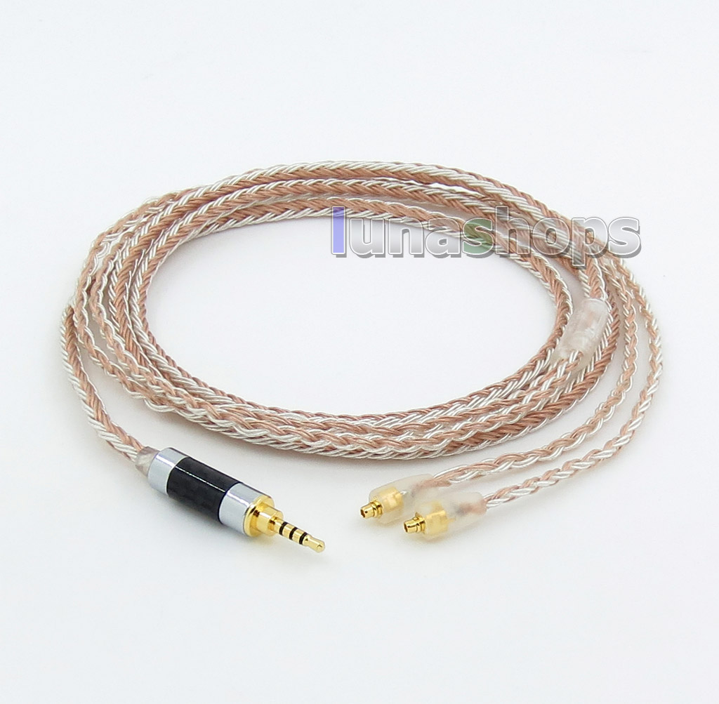 2.5mm 4pole TRRS Balanced 16 Core OCC Silver Mixed Headphone Cable For Shure SE215 SE315 SE425 SE535 SE846